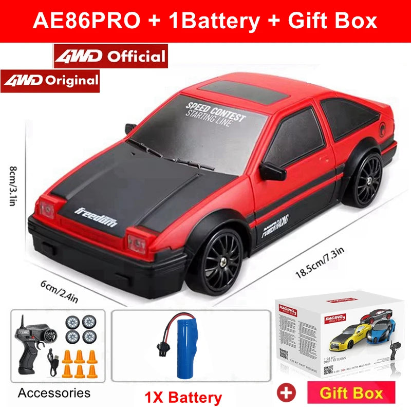 The1Whipstore - 4WD RC Drift Car Remote Control GTRPRO AE86PRO Model 4x4 with Racing RTR Radio Perfect Gift For Adults & Kids 🏎️💨