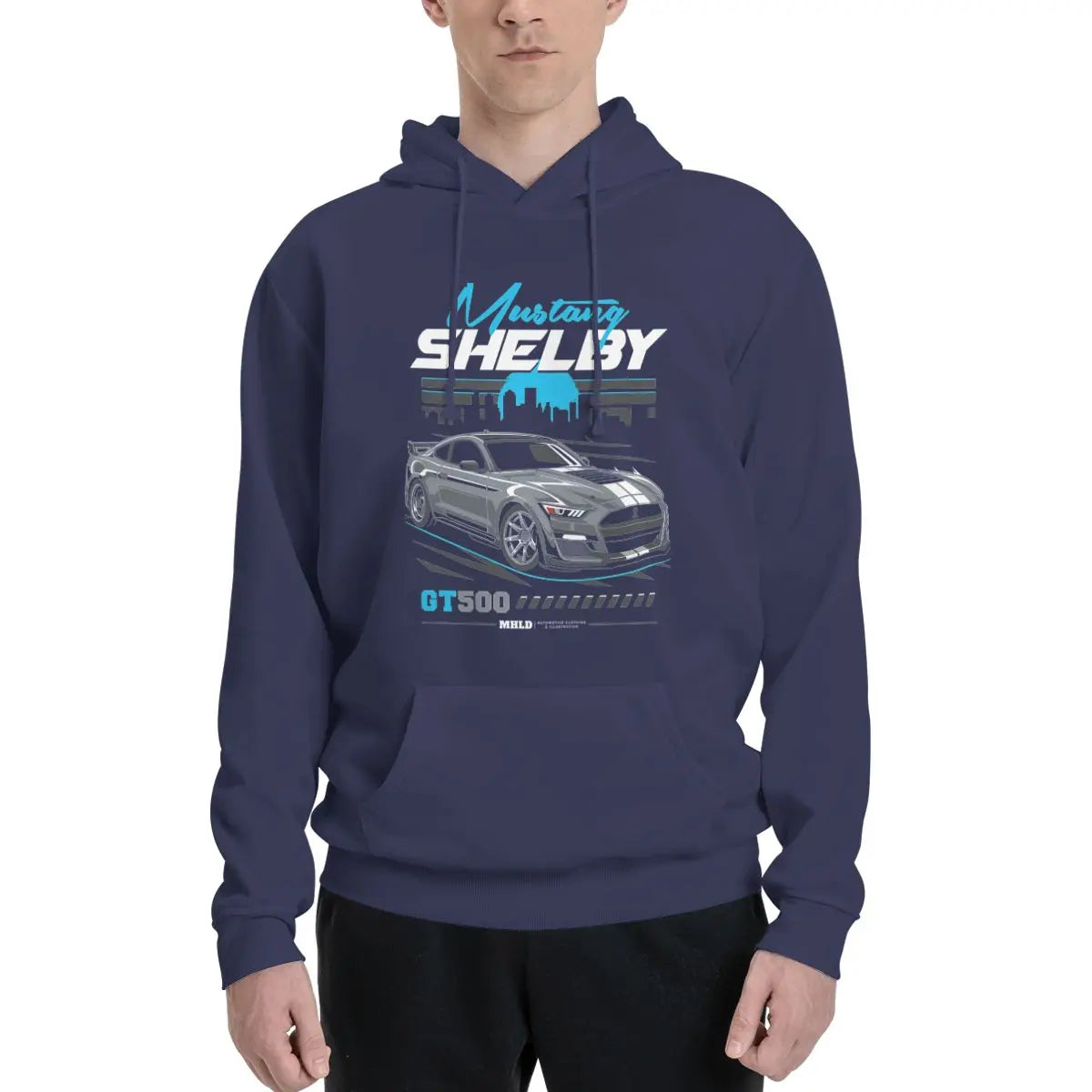 Shelby GT500 Car Drawing Hoodies Anime Oversized Hoodie Men's Clothes Hoodies For Women