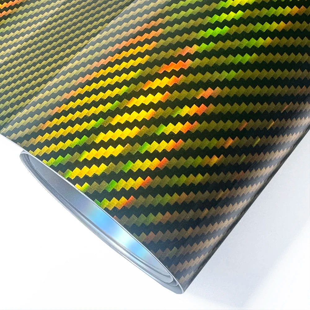 High Gloss Laser Blue Carbon Fiber Vinyl Film  Motorcycle Body Stickers Rainbow Car Film Covers Accessories Wrap Foil Sticker