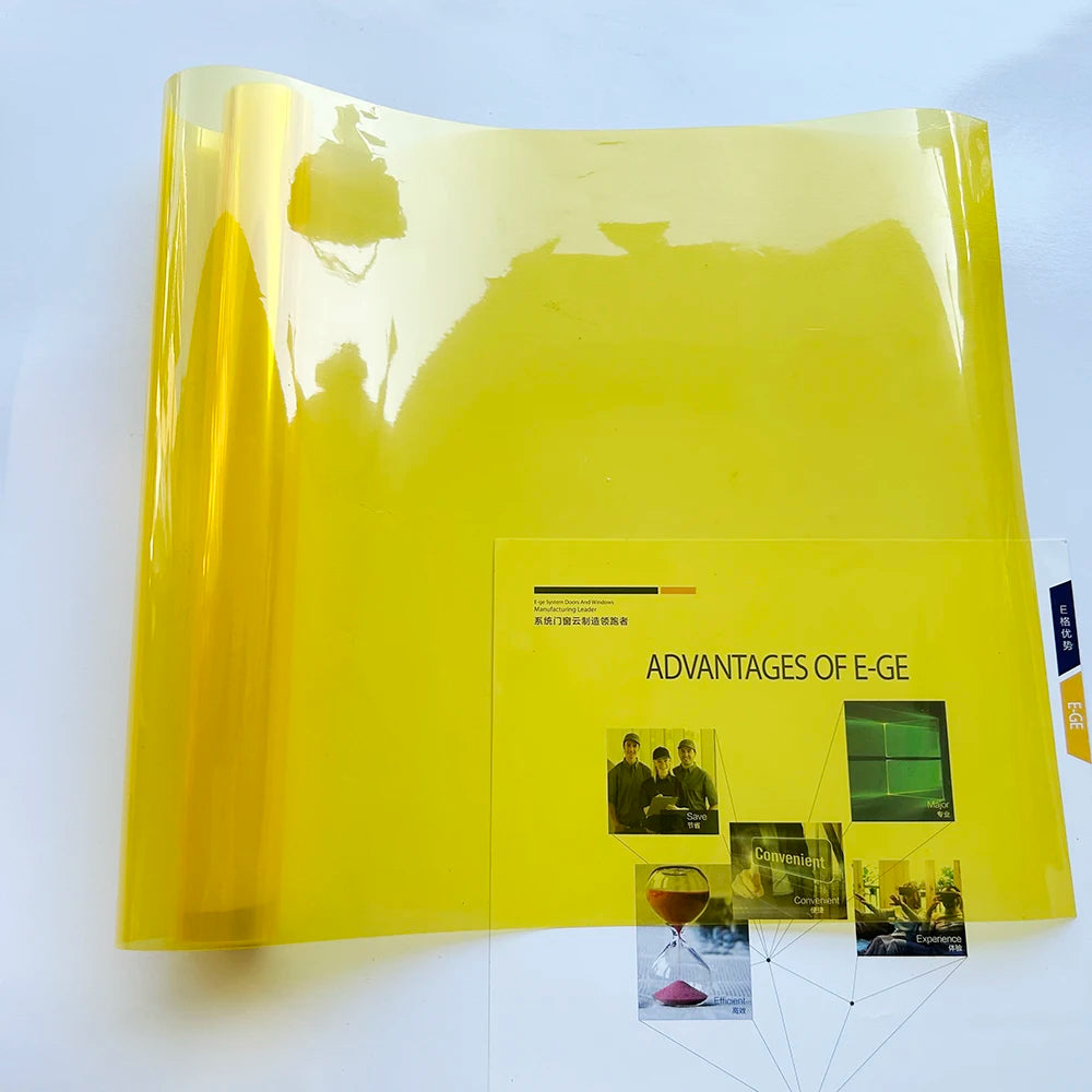 Yellow Auto Car Light Headlight Taillight Tint Vinyl Film Sticker Easy Stick Motorcycle Waterproof Film Diy Whole Car Decoration