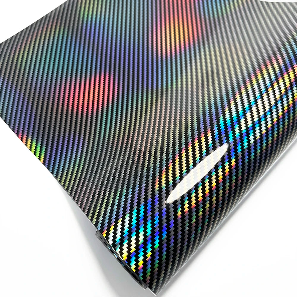 High Gloss Laser Blue Carbon Fiber Vinyl Film  Motorcycle Body Stickers Rainbow Car Film Covers Accessories Wrap Foil Sticker