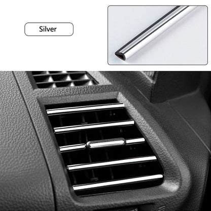 10 PCS Car Air Conditioner Outlet Decorative Soft Strip Accessories Auto Interior Grille Decorative Strip Universal U-shaped