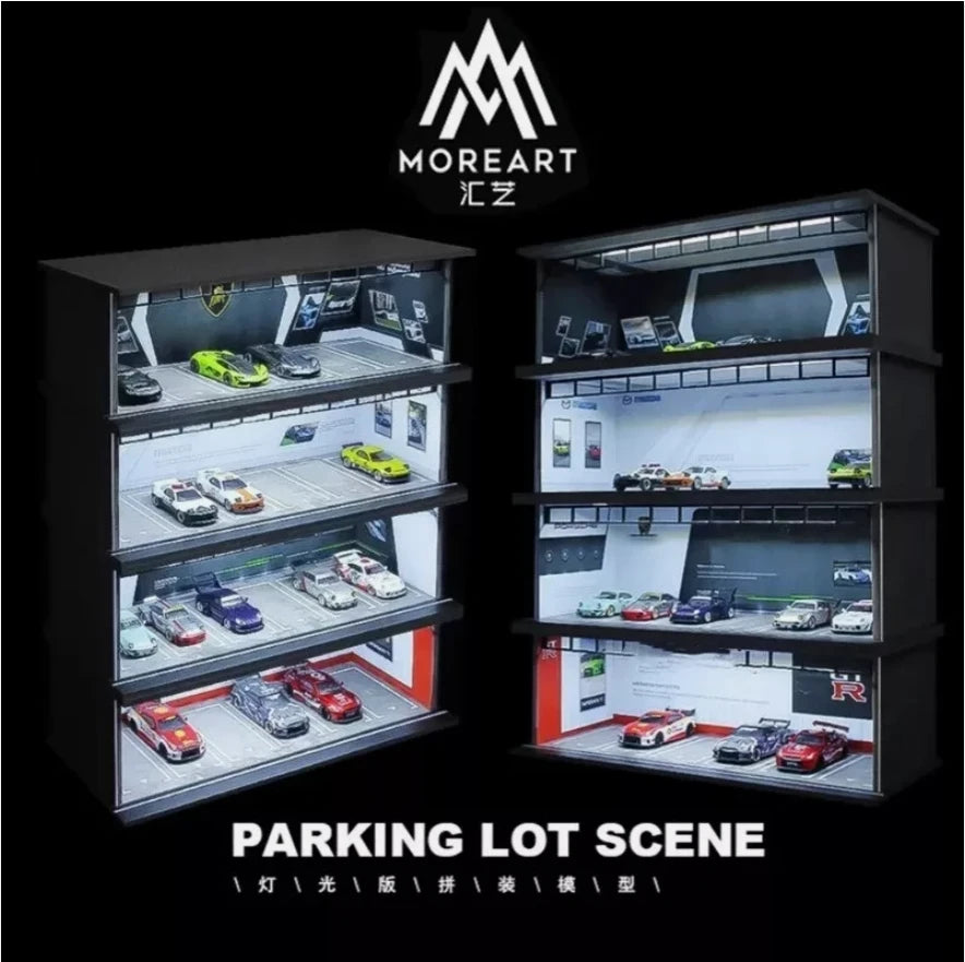 The1Whipstore - Mini Car Garage Display Perfect For Hotwheels & Car Collections, Parking Lot Scene 2.0 Released!