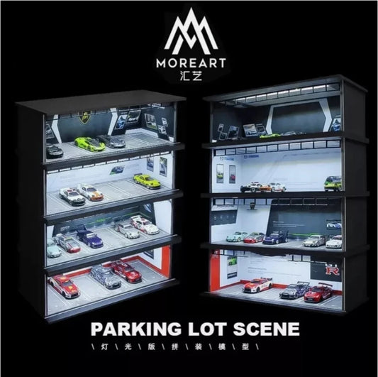 The1Whipstore - Mini Car Garage Display Perfect For Hotwheels & Car Collections, Parking Lot Scene 2.0 Released!