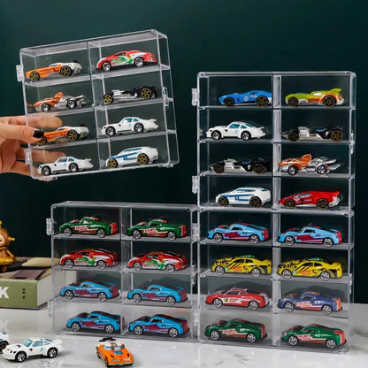 The1Whipstore - 8 Grid Acrylic Car Display Box Rack ,Perfect For Small Car Toy Models