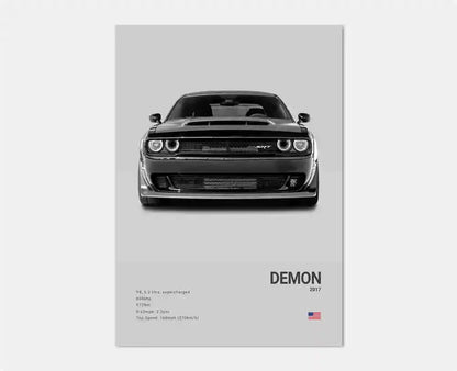 German Luxury Cars Photography Poster – Audi RS3, R8, GTR, C8 Supercar & SUV Canvas Wall Art for Home & Office Decor
