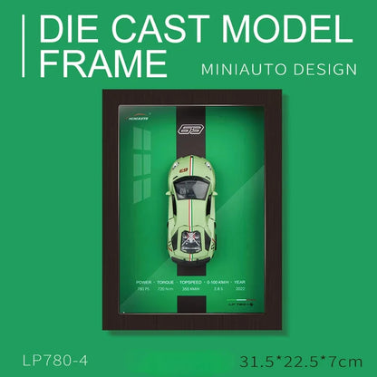Limited Edition Car Model Photo Frame -
1:32 Scale Porsche 911, LP780-4, Veyron, Camaro, AE86, Lykan 3D Stereoscopic Alloy collectibles