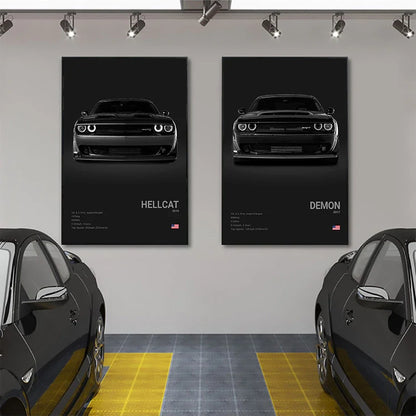 German Luxury Cars Photography Poster – Audi RS3, R8, GTR, C8 Supercar & SUV Canvas Wall Art for Home & Office Decor