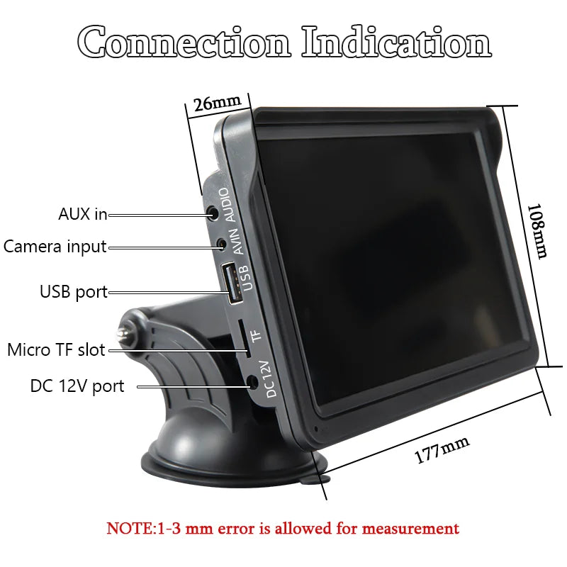Hippcron 7inch Car Radio Multimedia Video Player Wireless Carplay And Wireless Android Auto Portable Universal Touch Screen