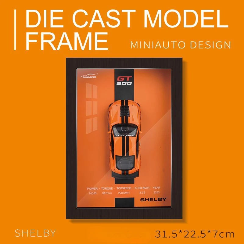 Limited Edition Car Model Photo Frame -
1:32 Scale Porsche 911, LP780-4, Veyron, Camaro, AE86, Lykan 3D Stereoscopic Alloy collectibles