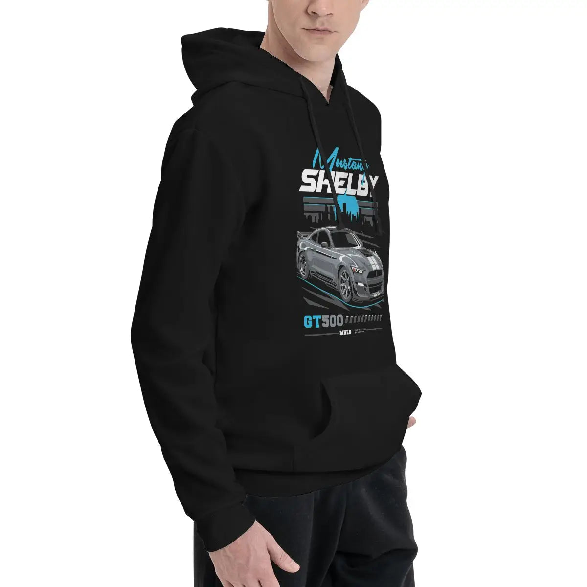Shelby GT500 Car Drawing Hoodies Anime Oversized Hoodie Men's Clothes Hoodies For Women