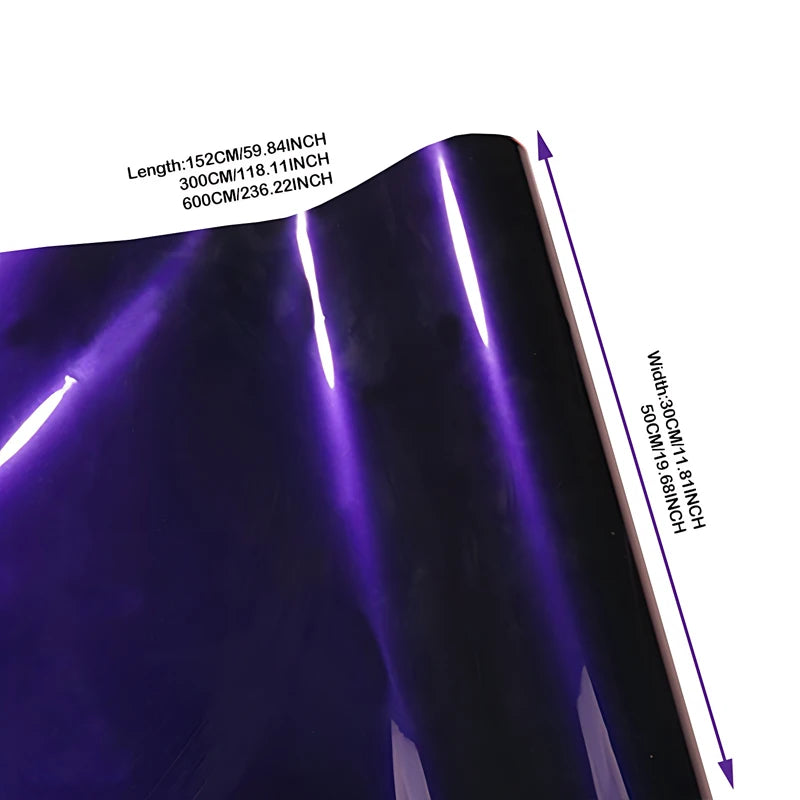 PET 30/50CM Midnight Purple Color Changing Film Vinyl Wrap Sticker Motorcycle Self-adhesive Car Accessories For X/X5/X6/X7/M8