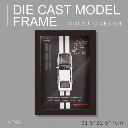 Limited Edition Car Model Photo Frame -
1:32 Scale Porsche 911, LP780-4, Veyron, Camaro, AE86, Lykan 3D Stereoscopic Alloy collectibles