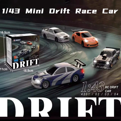The1Whipstore - The Mini RC Drift Car High Speed, 1/43 Remote Control Four Wheel Drive Remote Controlled 2.4G