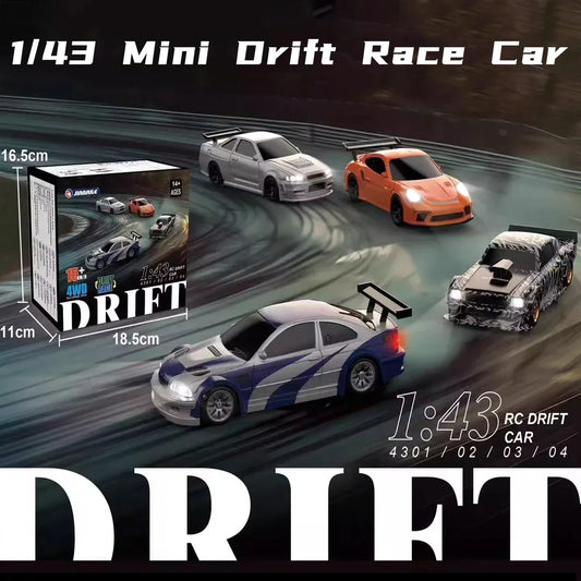 The1Whipstore - The Mini RC Drift Car High Speed, 1/43 Remote Control Four Wheel Drive Remote Controlled 2.4G