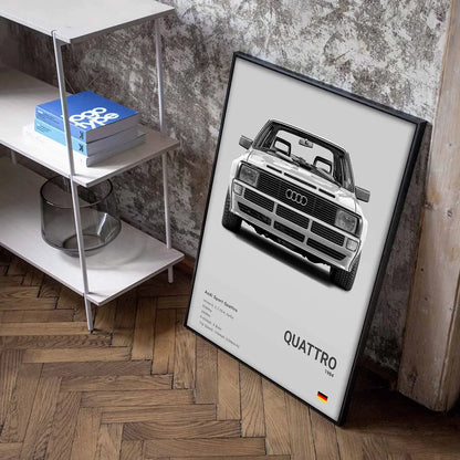 German Luxury Cars Photography Poster – Audi RS3, R8, GTR, C8 Supercar & SUV Canvas Wall Art for Home & Office Decor