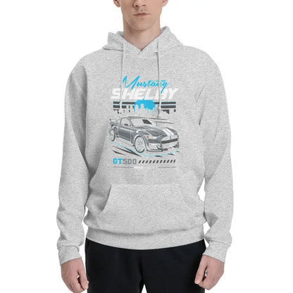 Shelby GT500 Car Drawing Hoodies Anime Oversized Hoodie Men's Clothes Hoodies For Women