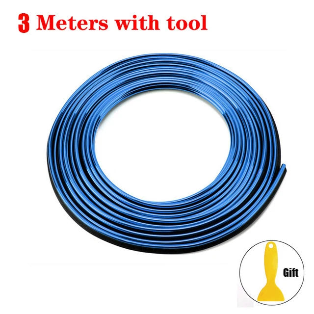Universal Car Moulding Decoration Flexible Strips 5M/3M/1M Interior Auto Mouldings Car Cover Trim Dashboard Door Car-styling