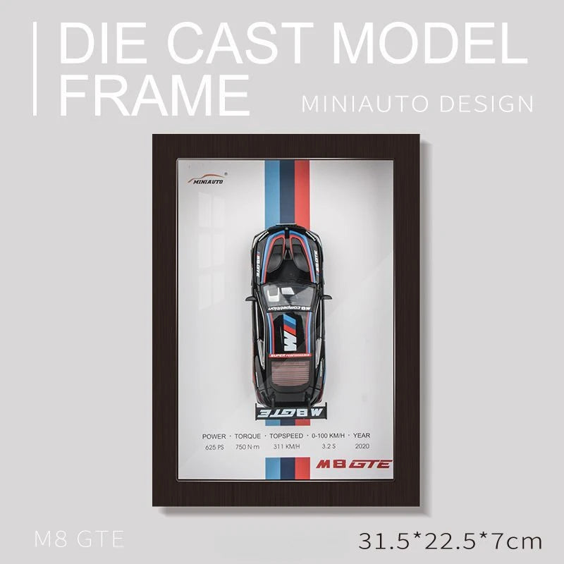 Limited Edition Car Model Photo Frame -
1:32 Scale Porsche 911, LP780-4, Veyron, Camaro, AE86, Lykan 3D Stereoscopic Alloy collectibles