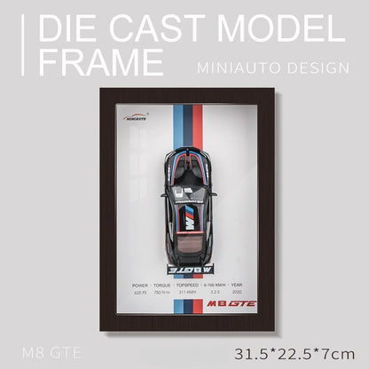 Limited Edition Car Model Photo Frame -
1:32 Scale Porsche 911, LP780-4, Veyron, Camaro, AE86, Lykan 3D Stereoscopic Alloy collectibles