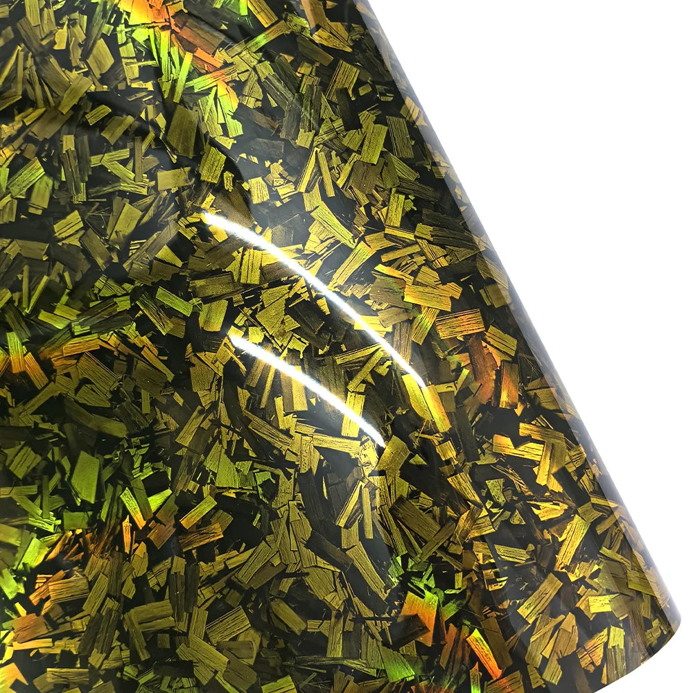 50cm*300cm High Glossy Black Gold Silver Red Forged Carbon Fiber Vinyl Wrap Film on the Hood Adhesive Vinyl for Car Stickers