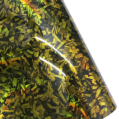 50cm*300cm High Glossy Black Gold Silver Red Forged Carbon Fiber Vinyl Wrap Film on the Hood Adhesive Vinyl for Car Stickers