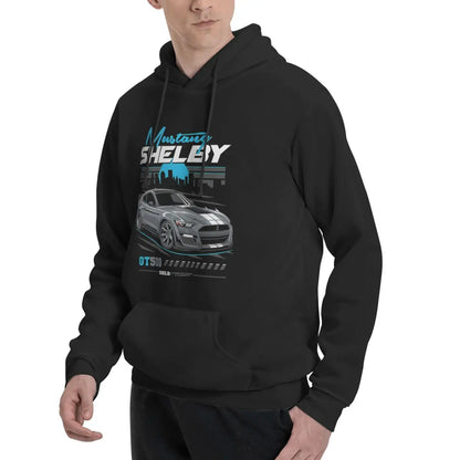 Shelby GT500 Car Drawing Hoodies Anime Oversized Hoodie Men's Clothes Hoodies For Women