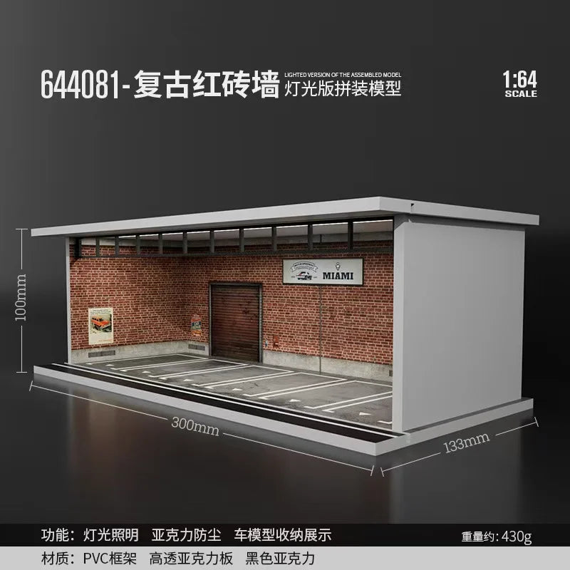 The1Whipstore - Mini Car Garage Display Perfect For Hotwheels & Car Collections, Parking Lot Scene 2.0 Released!