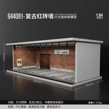 The1Whipstore - Mini Car Garage Display Perfect For Hotwheels & Car Collections, Parking Lot Scene 2.0 Released!