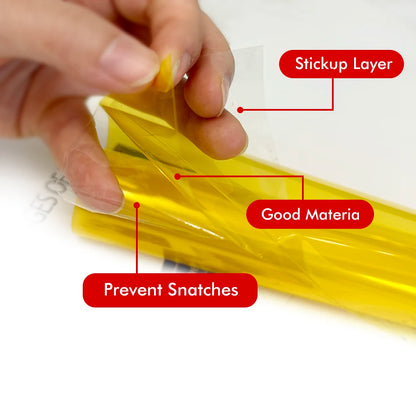 Yellow Auto Car Light Headlight Taillight Tint Vinyl Film Sticker Easy Stick Motorcycle Waterproof Film Diy Whole Car Decoration