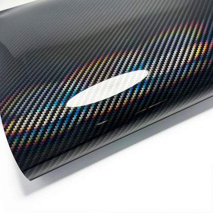 High Gloss Laser Blue Carbon Fiber Vinyl Film  Motorcycle Body Stickers Rainbow Car Film Covers Accessories Wrap Foil Sticker